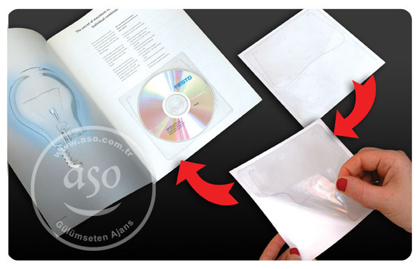 Pochette CD-DVD, dos adhésif
