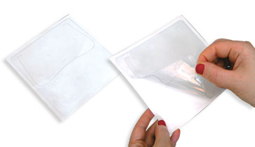 Pochette transparente non-adhésive pour CD